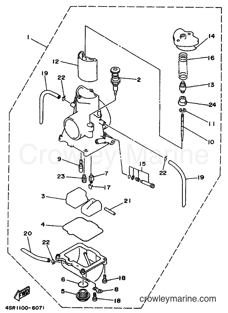 1996 Dirt Bike YZ250 - YZ250 (4SR2) [020] - CARBURETOR