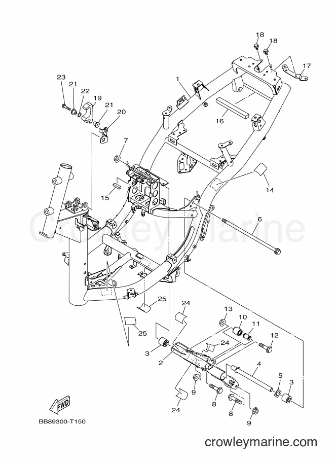 Yamaha Motors MWS150-A (BB89) [010] - FRAME