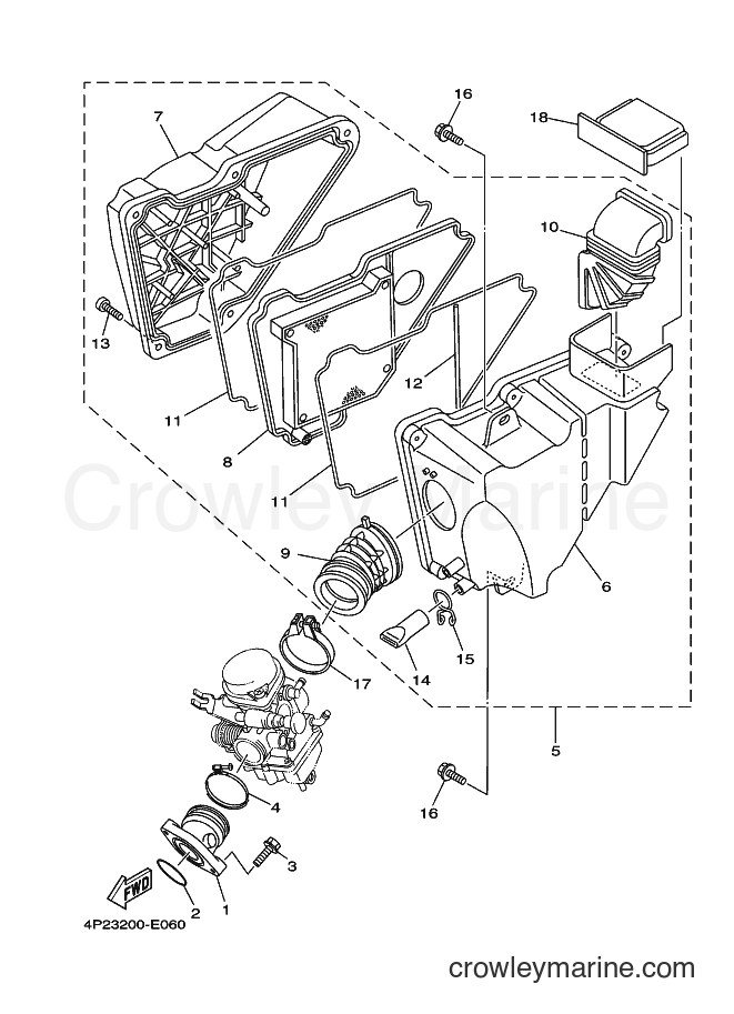 Yamaha Motors YBR125ESD (4P23) [010] - INTAKE