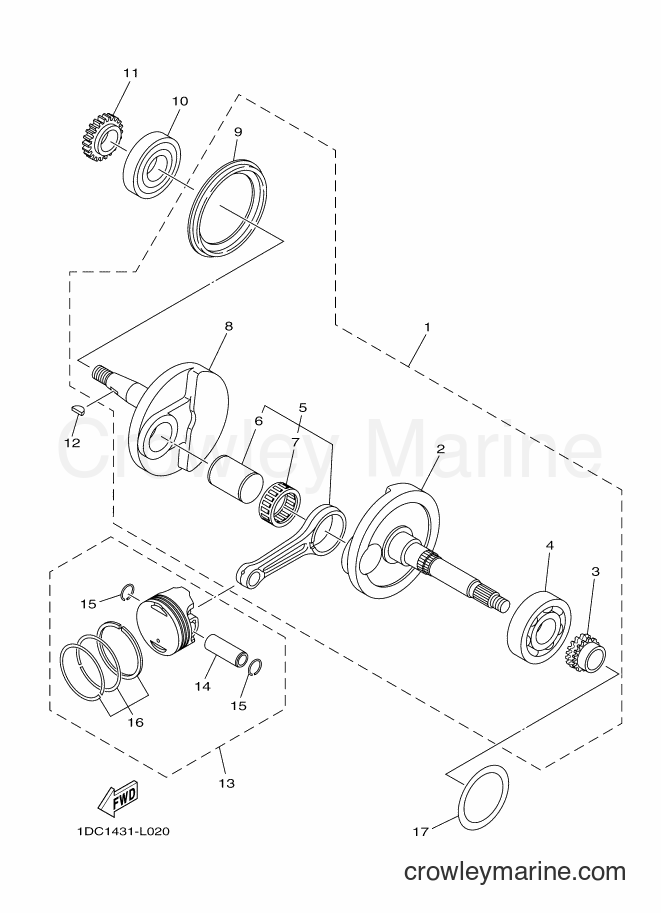 Yamaha Motors AT125FC (1DC1) [010] - CRANKSHAFT & PISTON