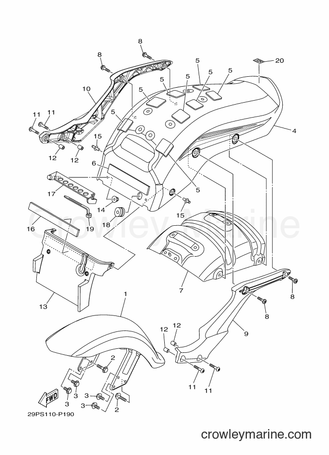 Yamaha Motors XV1900CU (29PU) [010] - FENDER