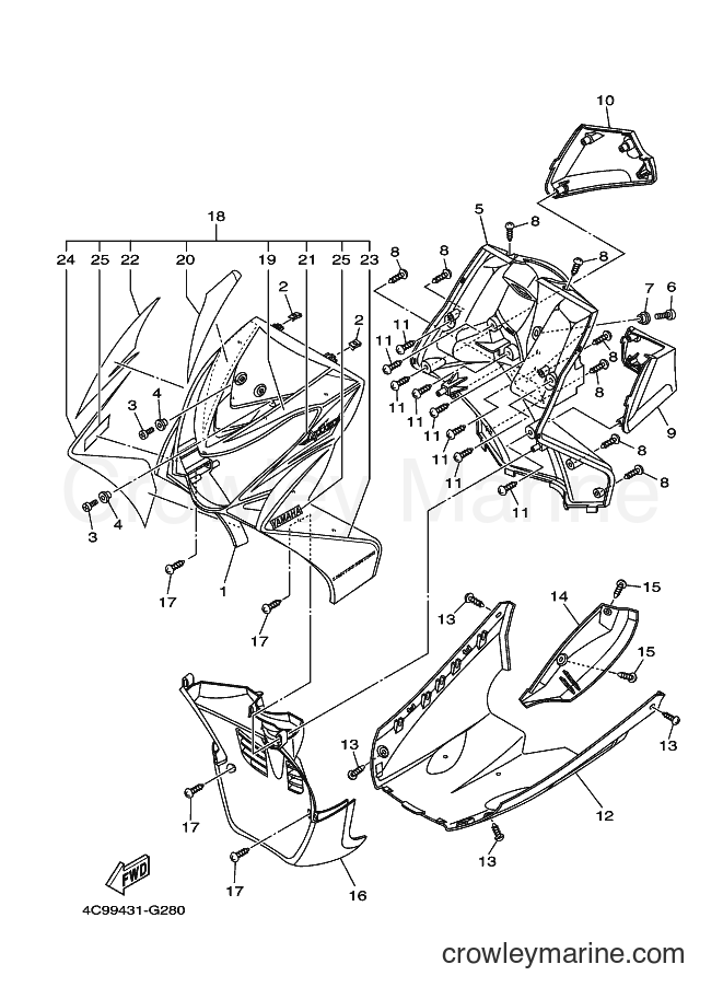 2008 Scooter AL115S - AL115S (4C99) [010] - LEG SHIELD