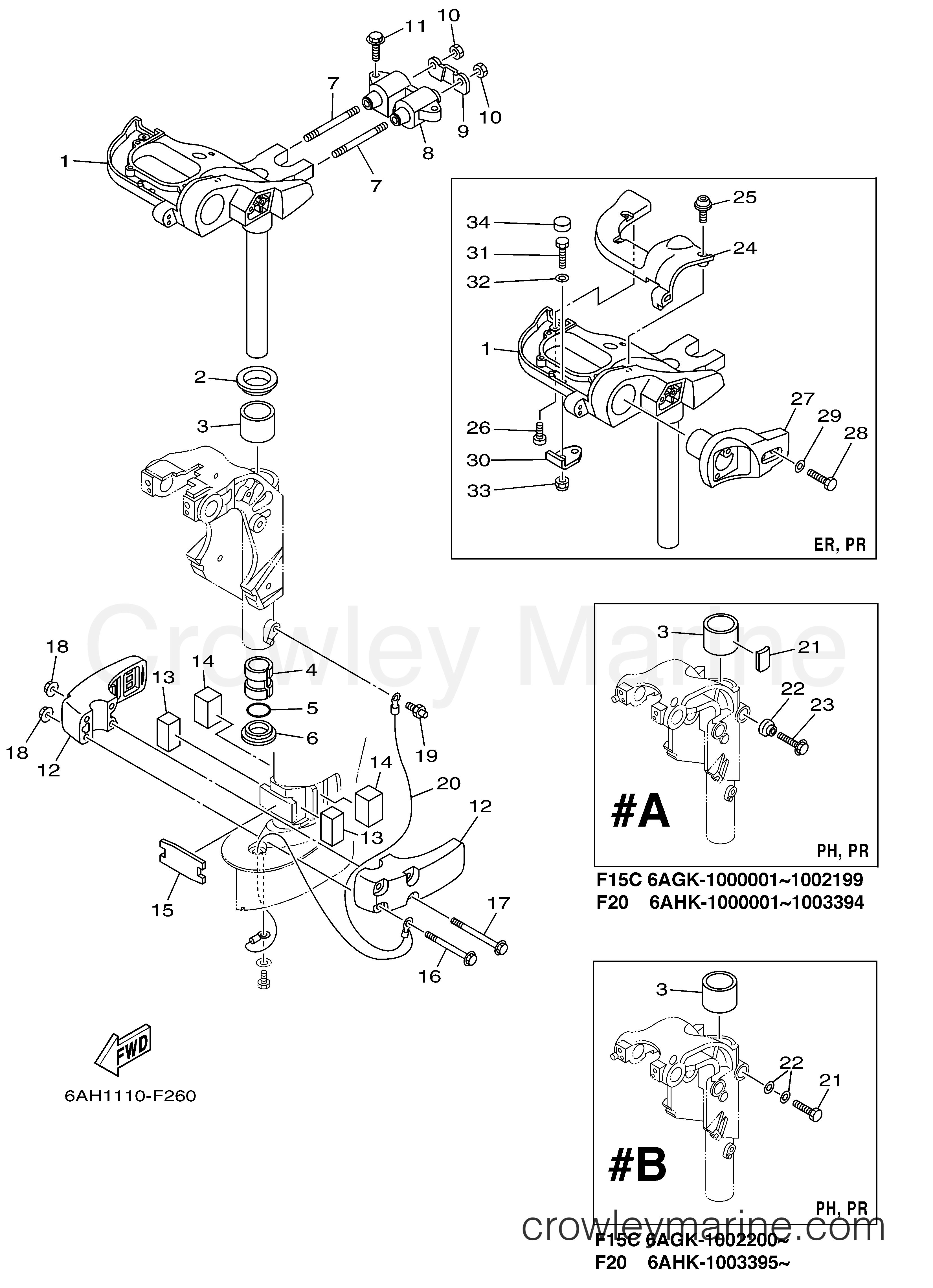 Yamaha Motors F15CMSH - BRACKET 3