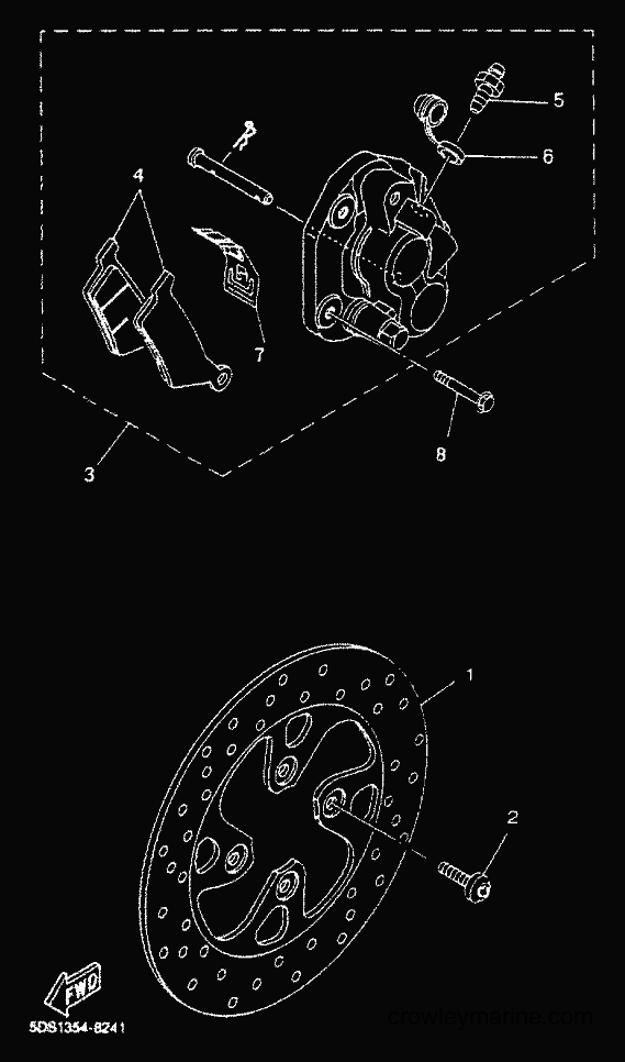2000 Scooter YP125E - YP125E (5DSK) [010] - FRONT BRAKE CALIPER
