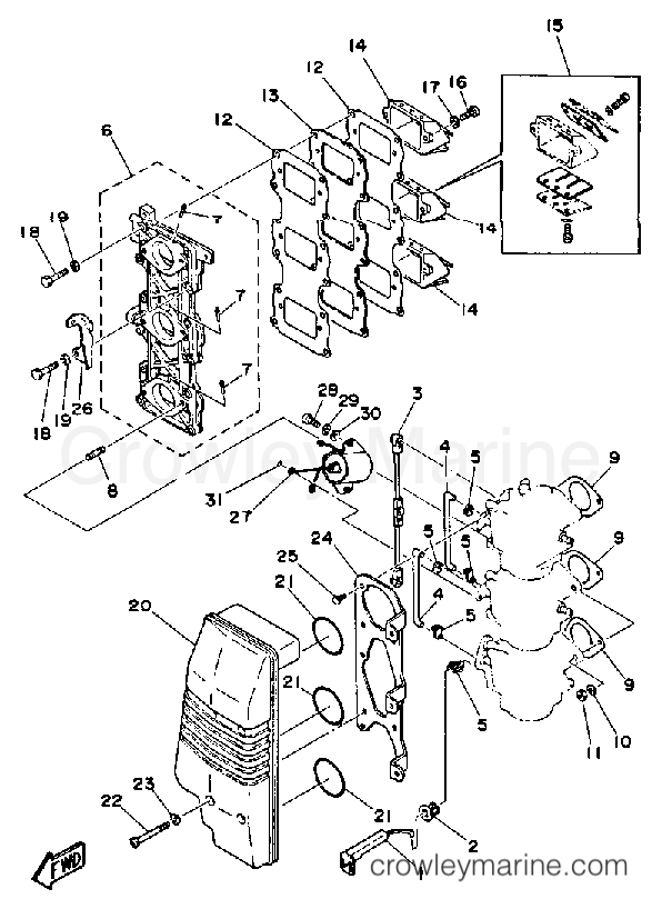 Yamaha Motors 90ETLG - INTAKE