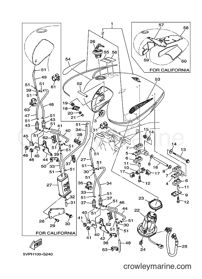 2008 Cruiser XV1700AT - XV1700AT (5VPK) [020] - FUEL TANK