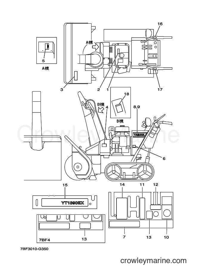 2016 Snowblower YT1390EX - YT1390EX (7BF3) [010] - EMBLEM & LABEL 1