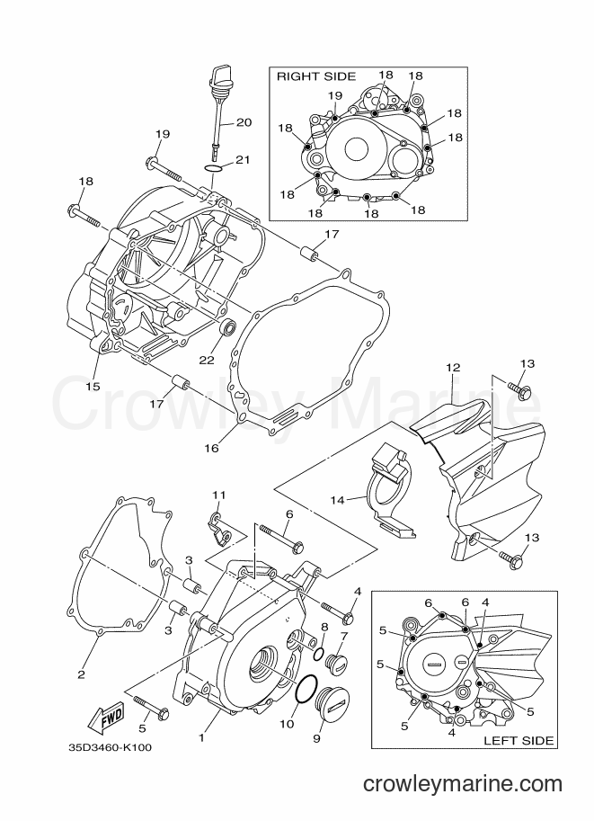 2012 Scooter T115LE - T115LE (35D5) [010] - CRANKCASE COVER 1