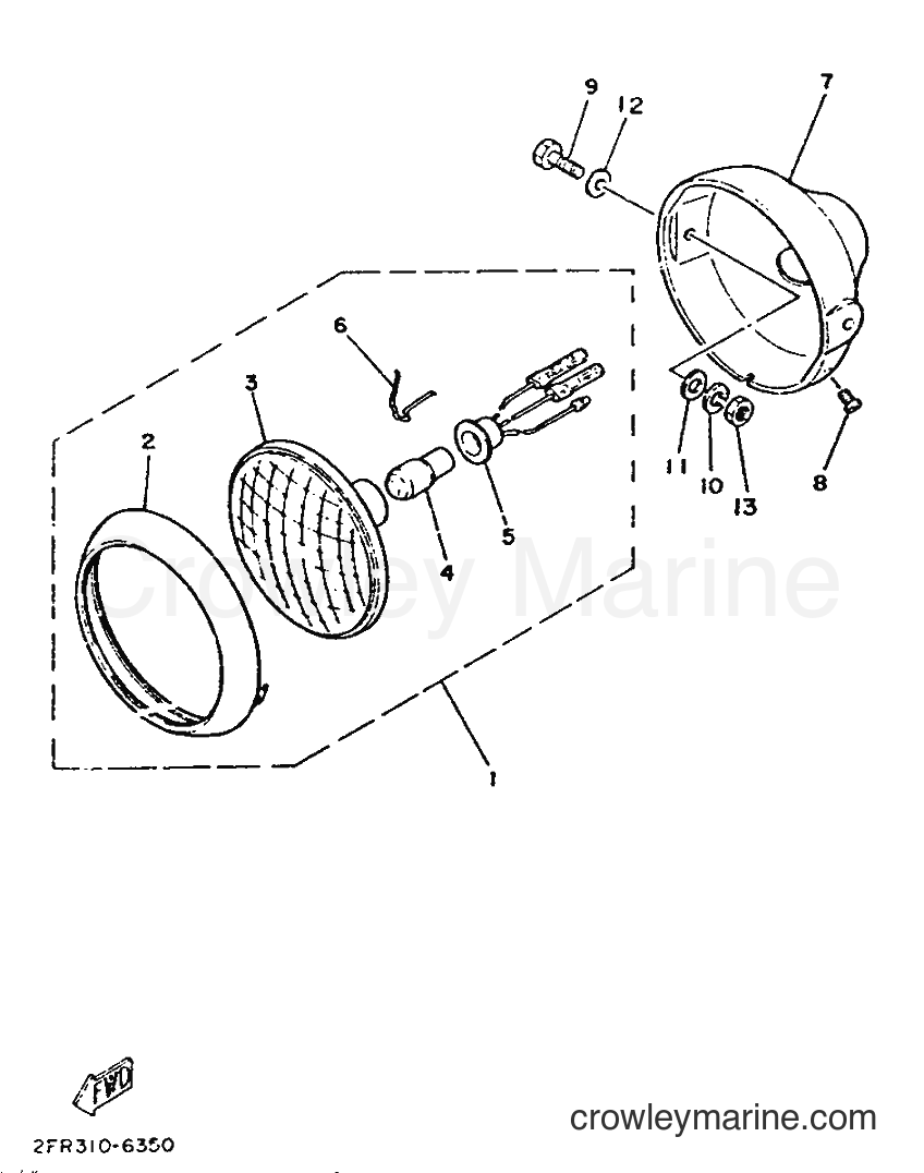 1986 Street Bike RD50M - RD50M (2FR) [999] - HEADLIGHT