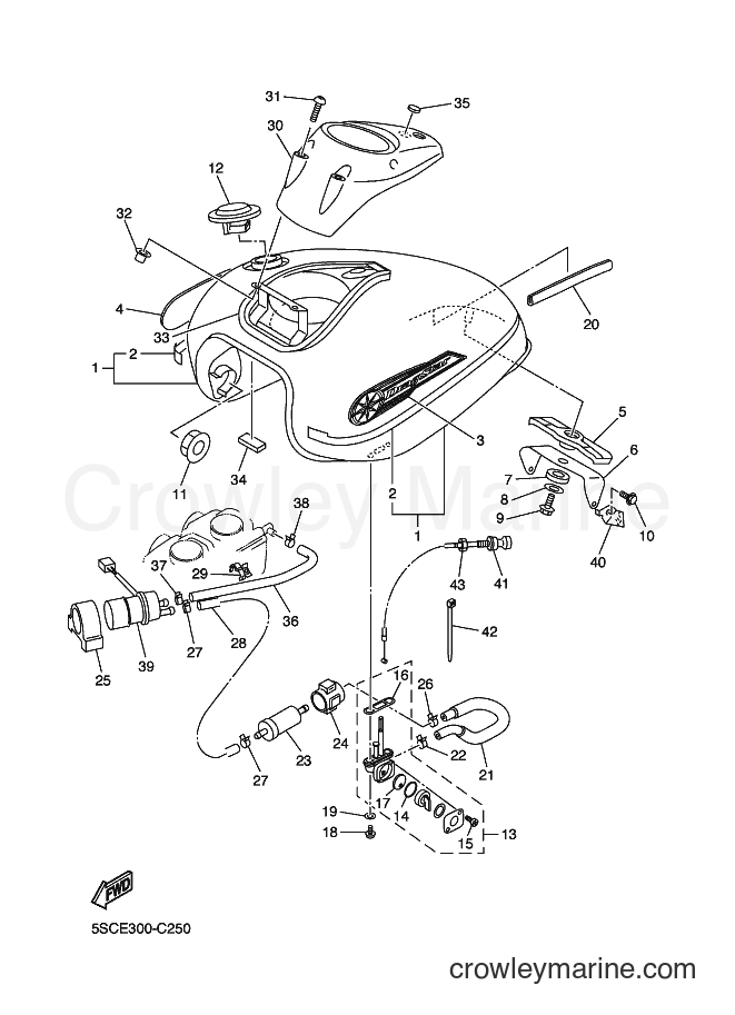 Yamaha Motors XVS650A (5SCE) [110] - FUEL TANK