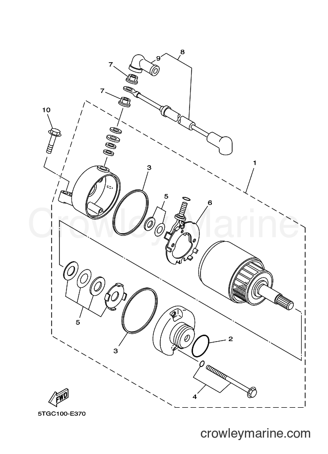 2012 ATV YFZ450 - YFZ450 (1PD2) [010] - STARTING MOTOR