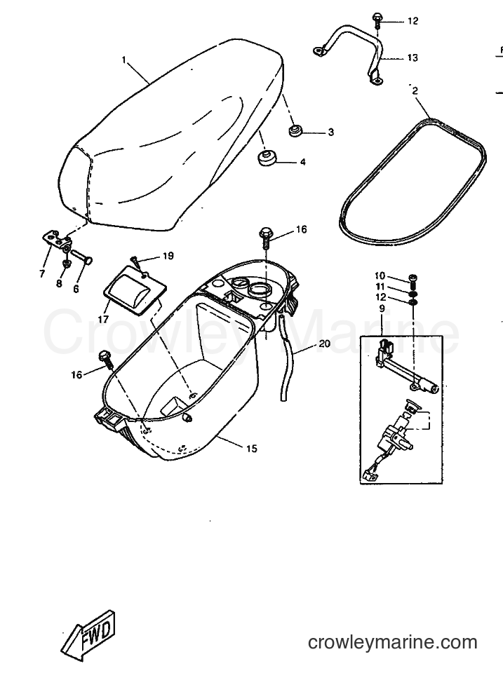 1998 Scooter CW50RS - CW50RS (4WB3) [010] - SEAT & CARRIER