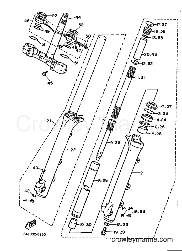 Yamaha Motors XV1000 (2AM) [999] - FRONT FORK