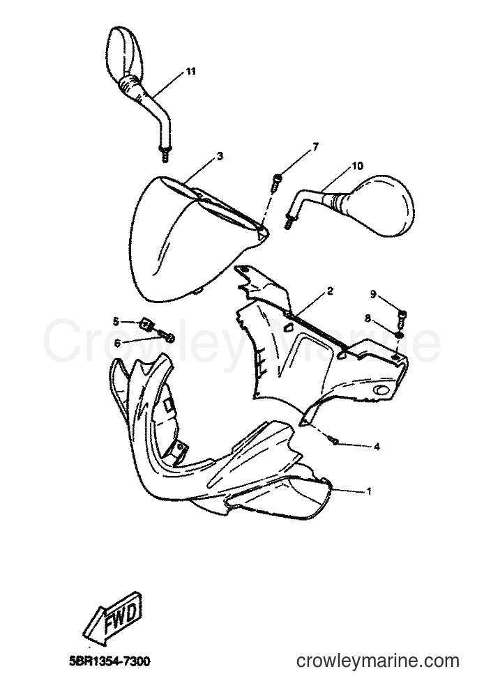 2000 Scooter YQ50L - YQ50L (5KF7) [010] - COWLING 1