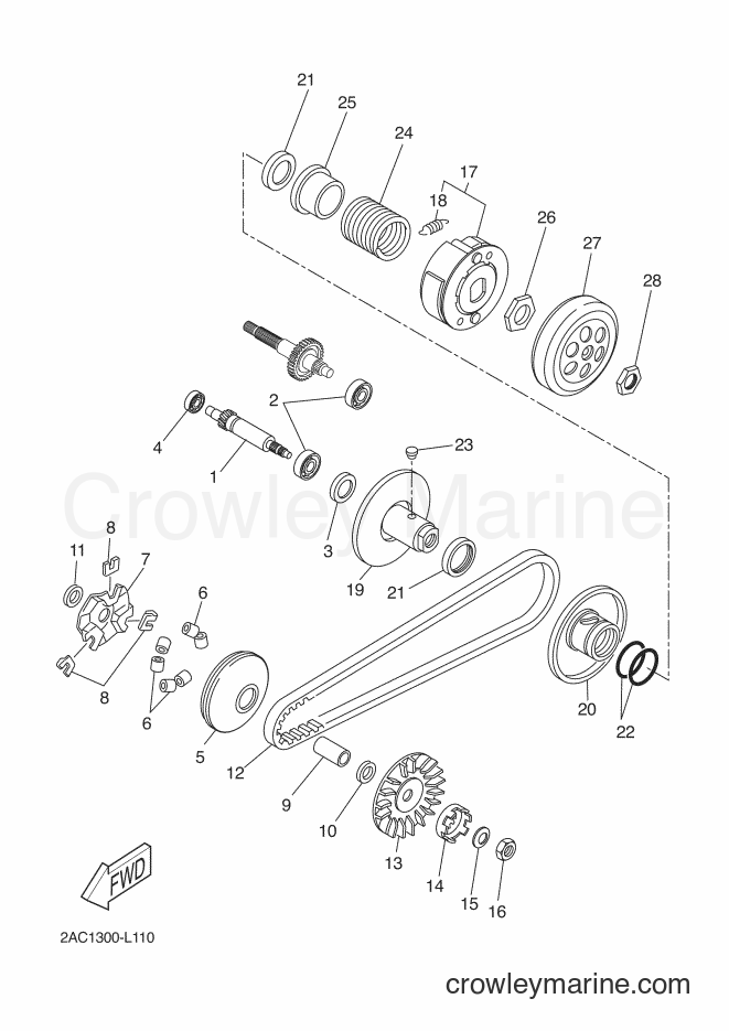 Yamaha Motors YN50FU (2AC3) [040] - CLUTCH