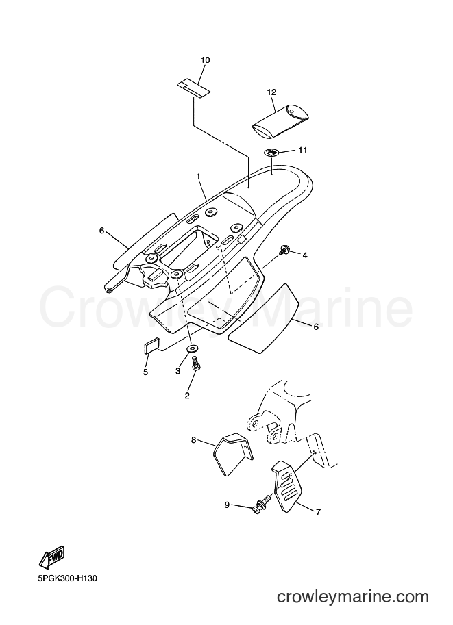 2009 Dirt Bike PW50 - PW50 (5PGK) [010] - SIDE COVER