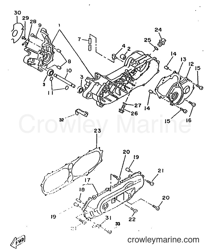 1998 Scooter CW50RS - CW50RS (5CX1) [010] - CRANKCASE