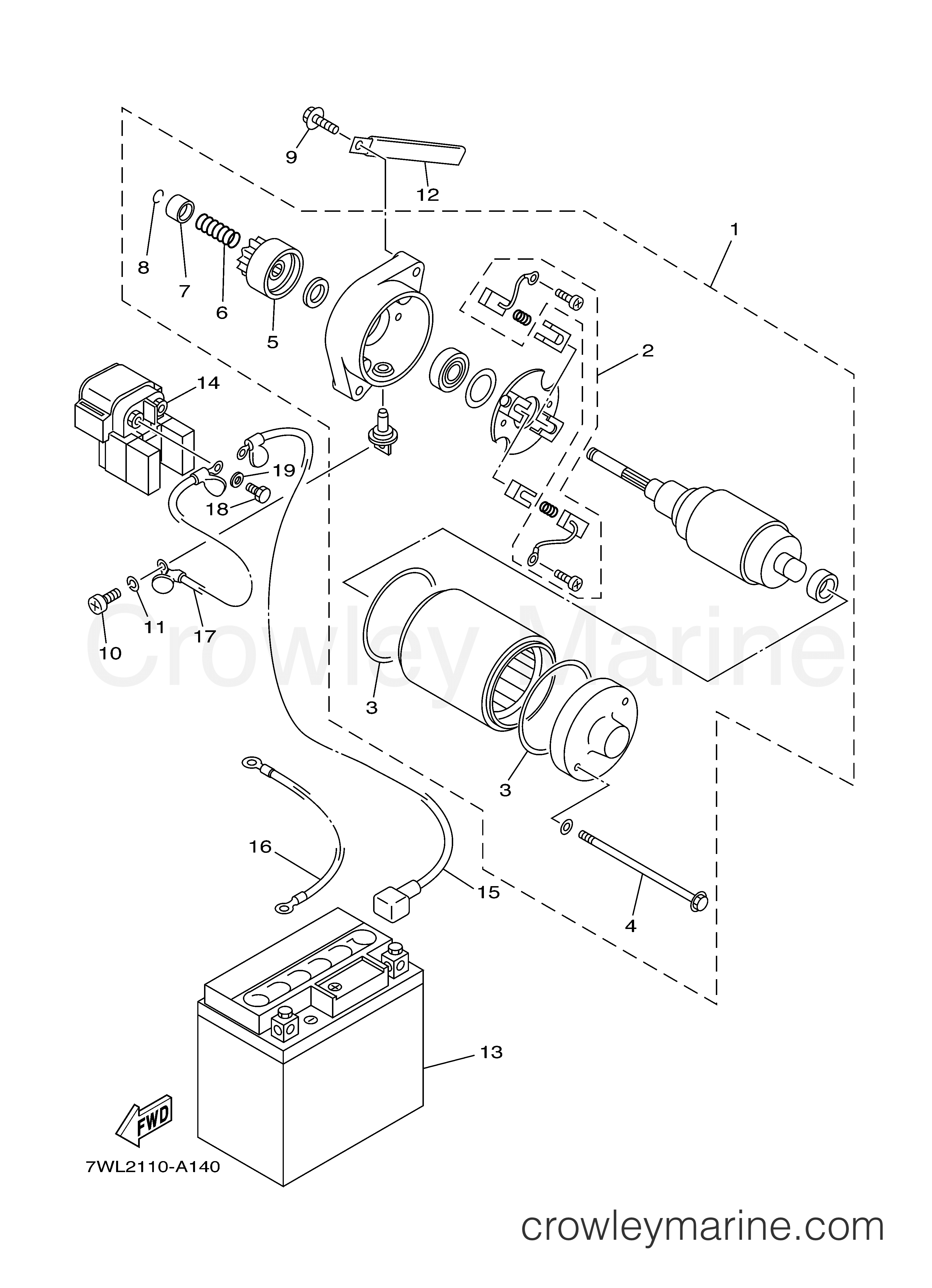 Yamaha Motors EF3000ISE - STARTING MOTOR