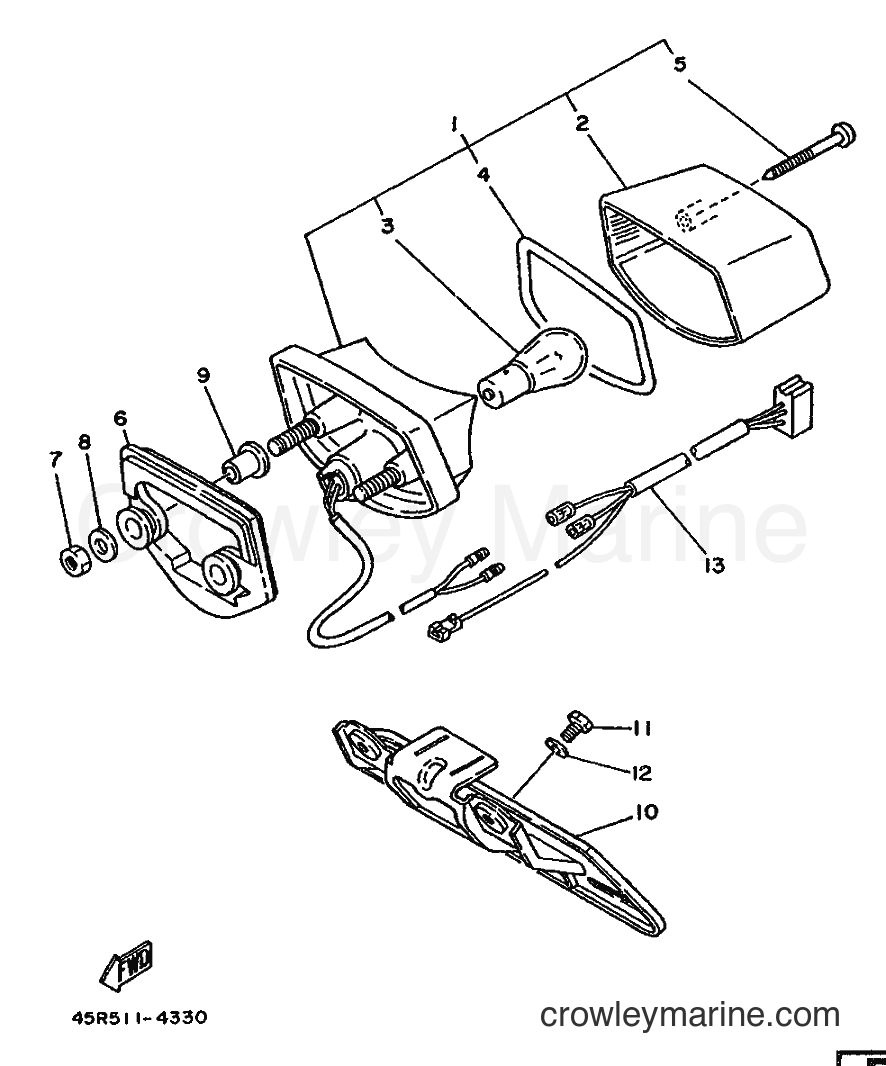 1987 Scooter DT50MX - DT50MX (2UN) [99A] - TAILLIGHT