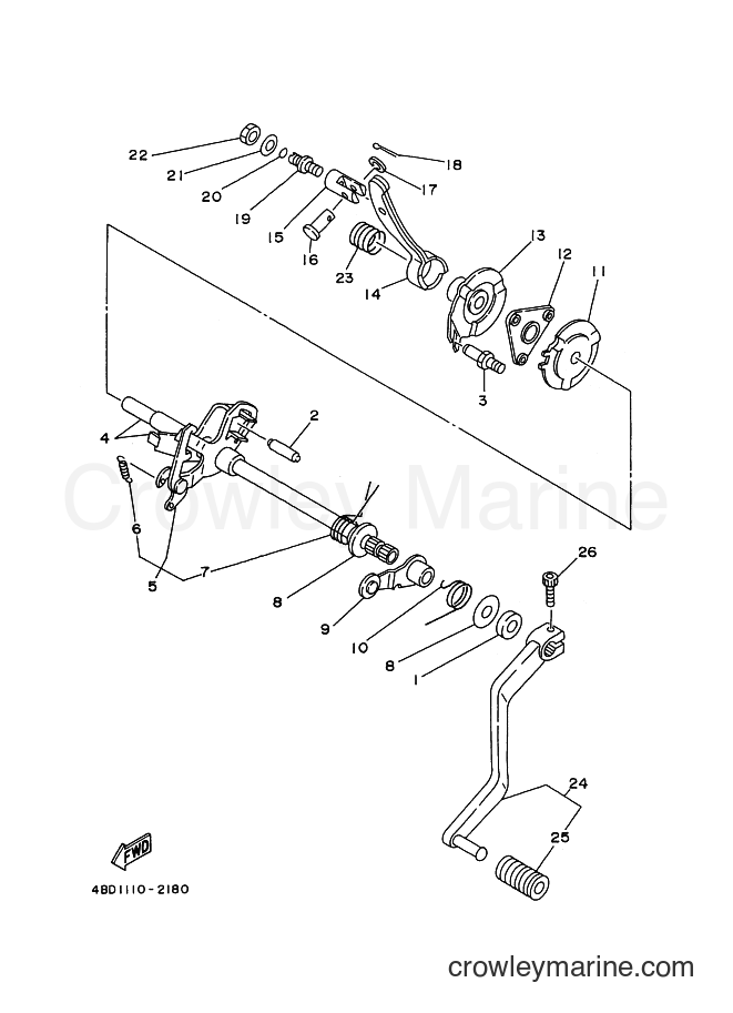 Yamaha Motors YFB250FW (4KDM) [020] - SHIFT SHAFT