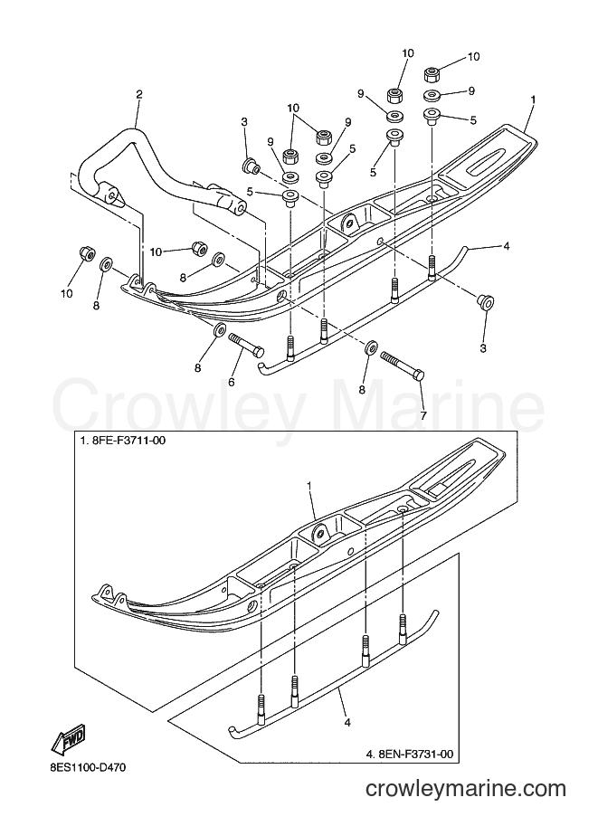 2005 Snowmobile RS10 - RS10 (8ES1) [020] - ALTERNATE SKI