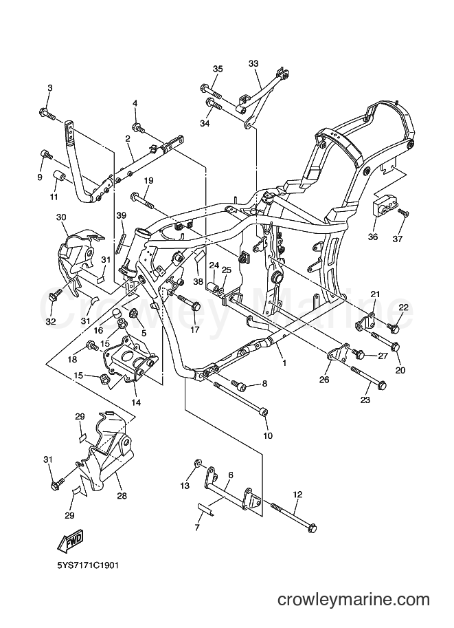 Yamaha Motors XVS1100ATL (5YS7) [010] - FRAME