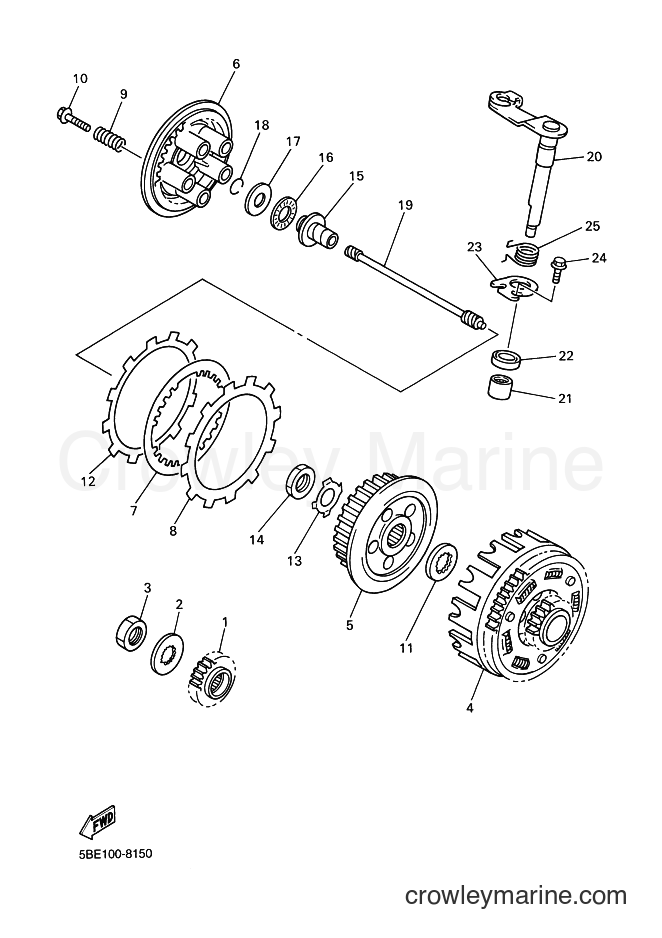 1998 Dirt Bike WR400F - WR400F (5BF2) [070] - CLUTCH