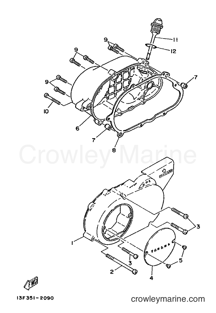 1988 Scooter LB50 - LB50 (3AR) [999] - CRANKCASE COVER 1