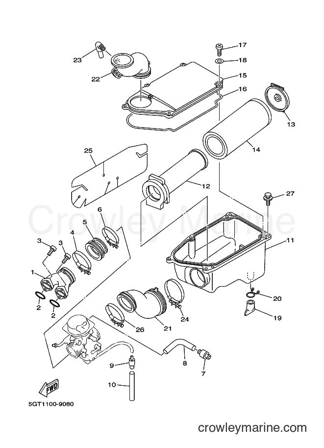 2000 ATV YFM600FWA - YFM600FWA (5GT8) [010] - INTAKE