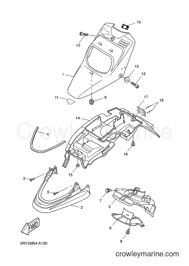2002 Scooter CW50L - CW50L (5RY2) [010] - FRONT FENDER