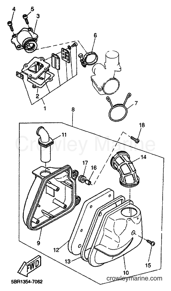 2001 Scooter YQ50 - YQ50 (5KH9) [010] - INTAKE