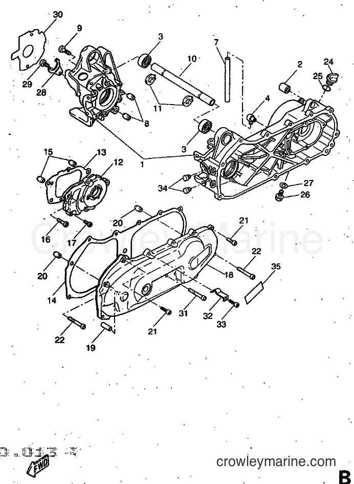 1997 Scooter YQ50 - YQ50 (5DP1) [999] - CRANKCASE