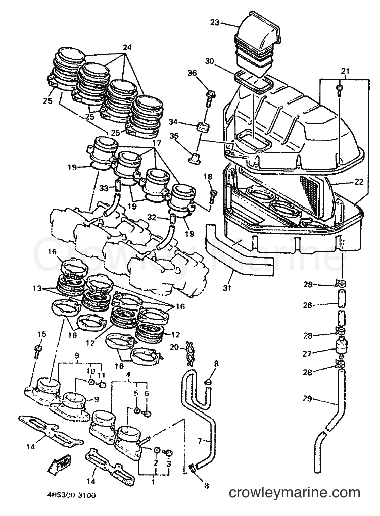 1994 Sport Bike YZF750SP - YZF750SP (4JA2) [010] - INTAKE