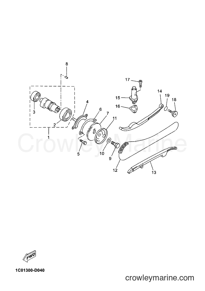 2007 Scooter YP250R - YP250R (1C04) [030] - CAMSHAFT & CHAIN
