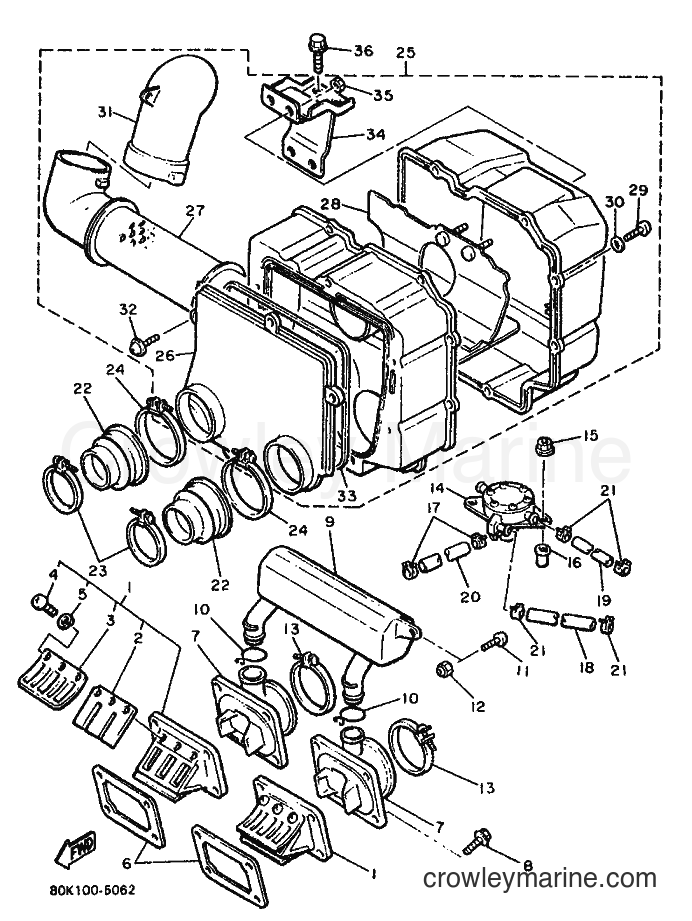1989 Snowmobile PZ480FXN - PZ480FXN (86F2) [010] - INTAKE
