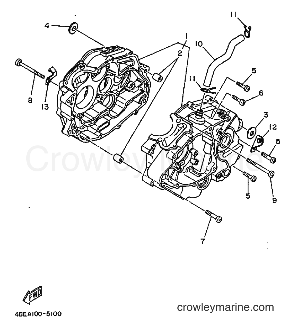 1995 Dirt Bike XT225 - XT225 (4BEC) [010] - CRANKCASE