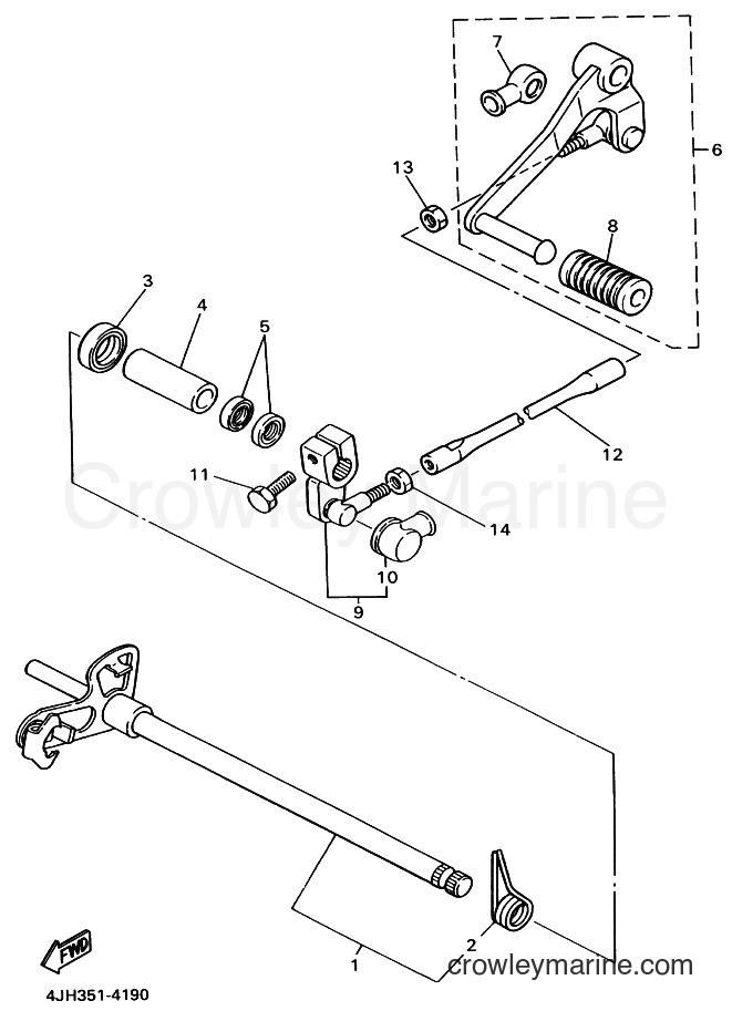 2000 Sport Bike YZF600R - YZF600R (4WF5) [010] - SHIFT SHAFT