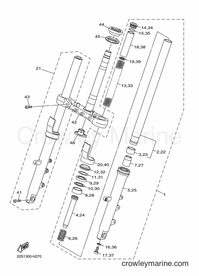 2011 Street Bike XJ6F - XJ6F (1CW8) [040] - FRONT FORK