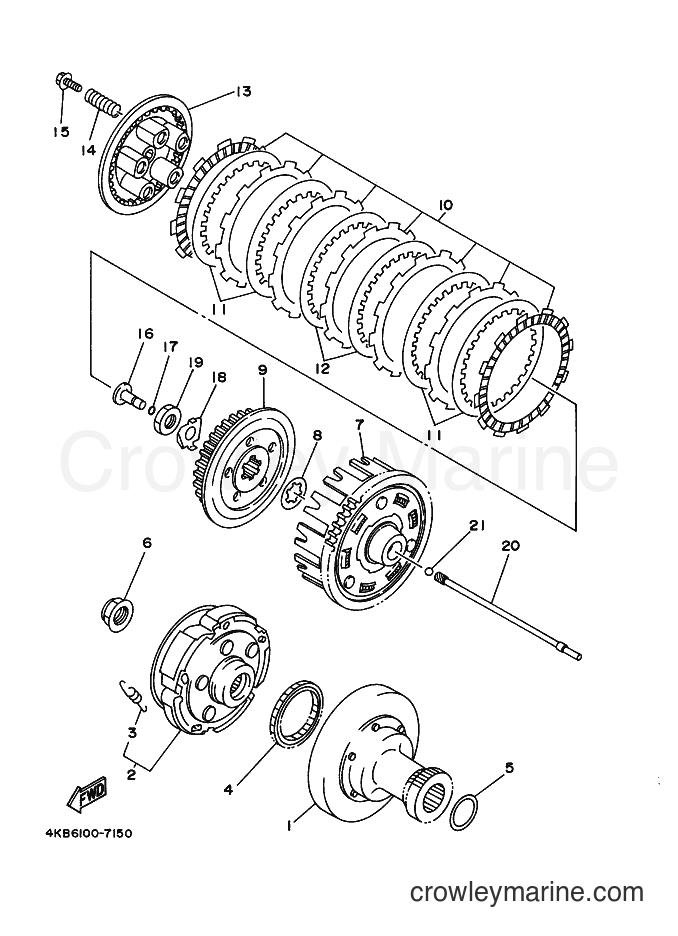 1997 ATV YFM350FW-X - YFM350FW-X (4KB8) [020] - CLUTCH