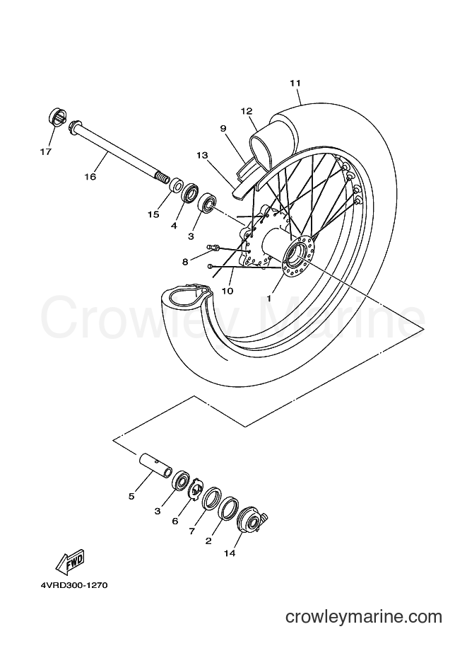 Yamaha Motors XVS650 (4VRE) [030] - FRONT WHEEL
