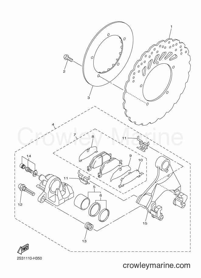 Yamaha Motors VMX17 (2CEE) [010] - REAR BRAKE