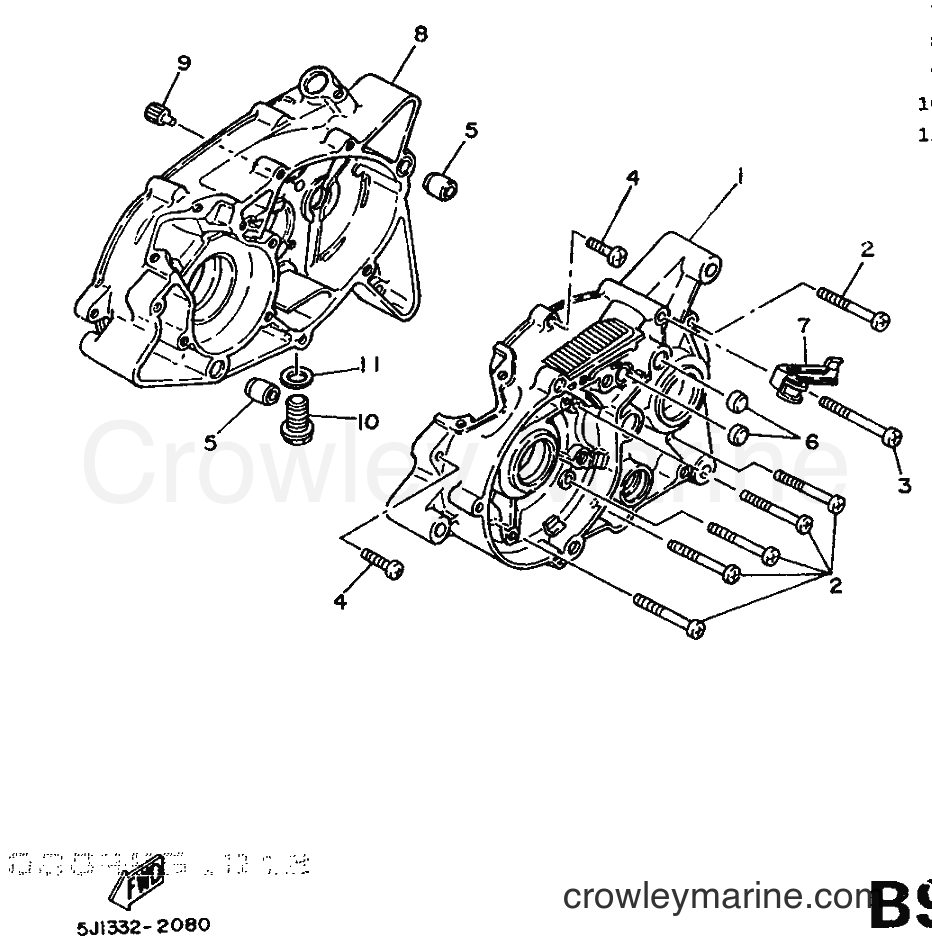 1989 Scooter DT50R - DT50R (3MS1) [999] - CRANKCASE