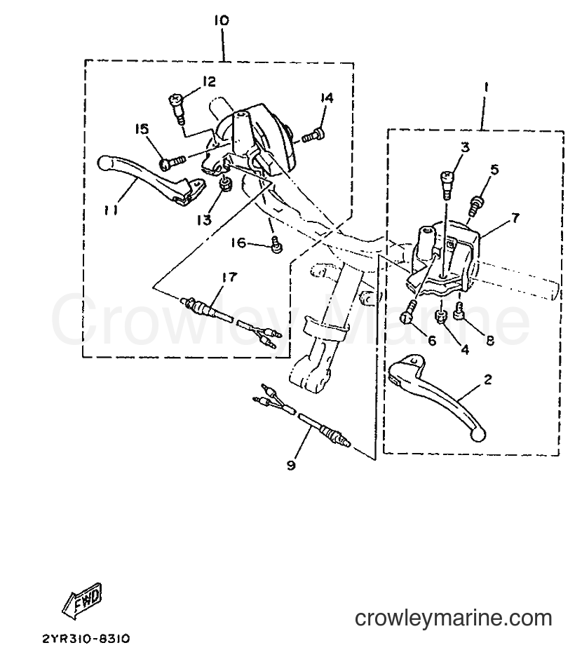 1988 Scooter CG50E - CG50E (2YR1) [999] - HANDLE SWITCH & LEVER