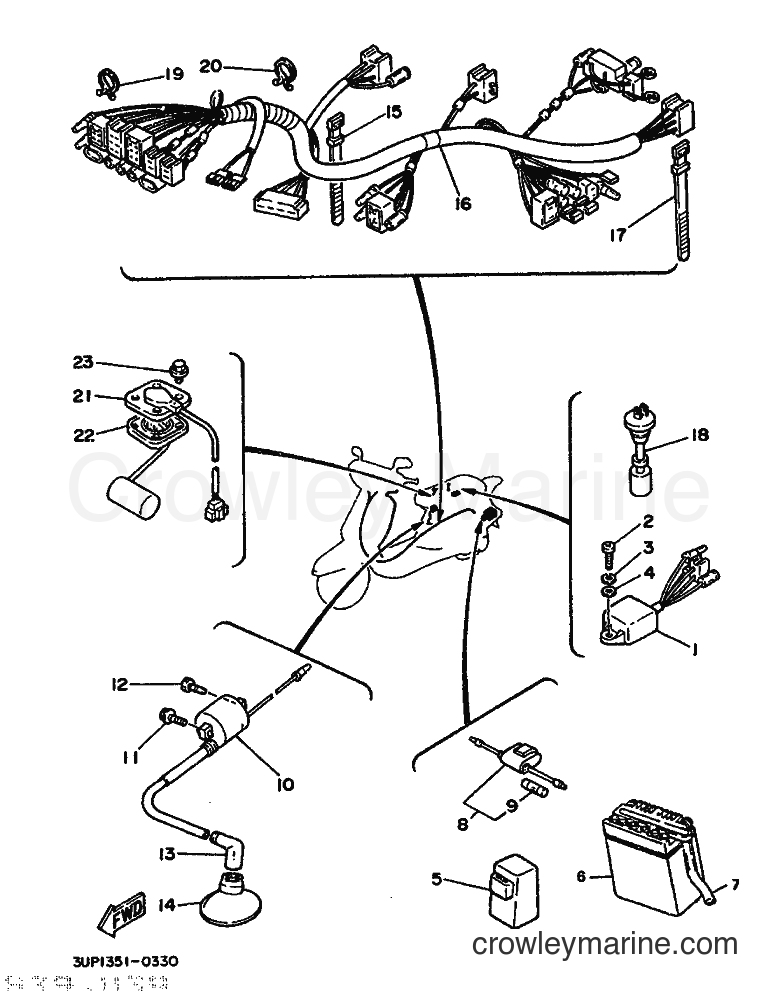 1990 Scooter CH80 - CH80 (3WX1) [999] - PARTIE ELECTRIQUE 2