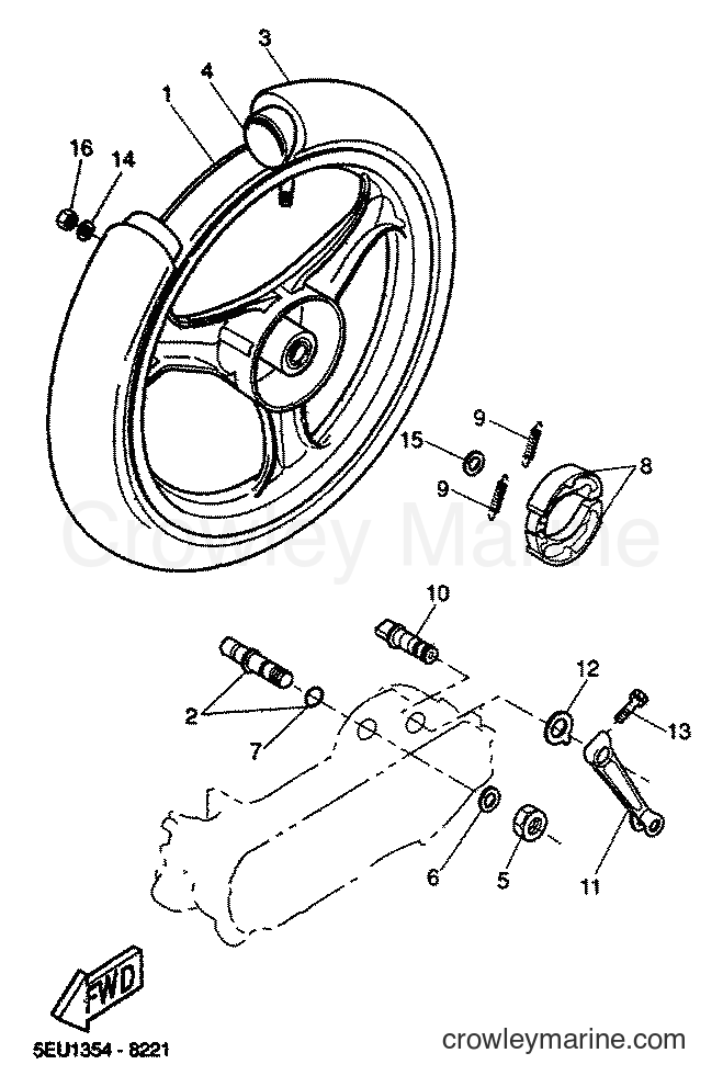 2001 Scooter YH50 - YH50 (5PF1) [010] - REAR WHEEL