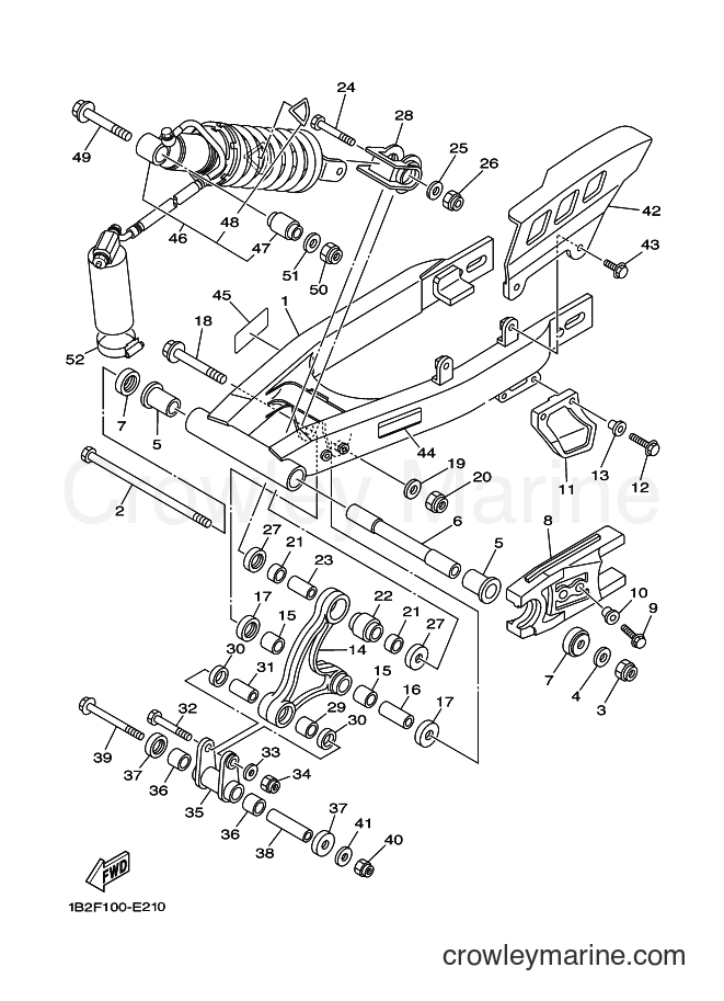 Yamaha Motors TT-R125LWE (1B2P) [030] - REAR ARM & SUSPENSION 2