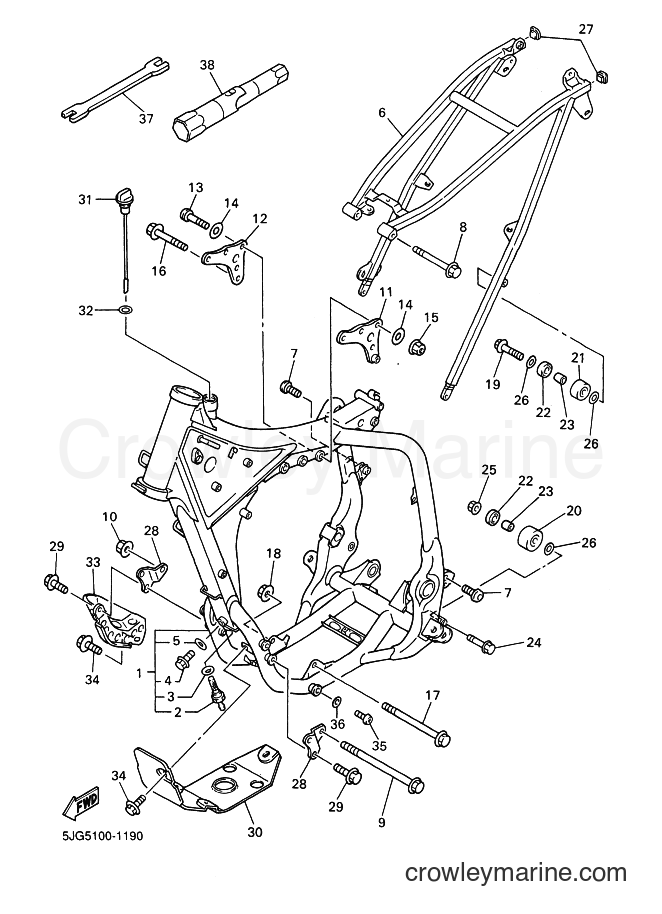 2002 Dirt Bike YZ426F - YZ426F (5SF2) [060] - FRAME