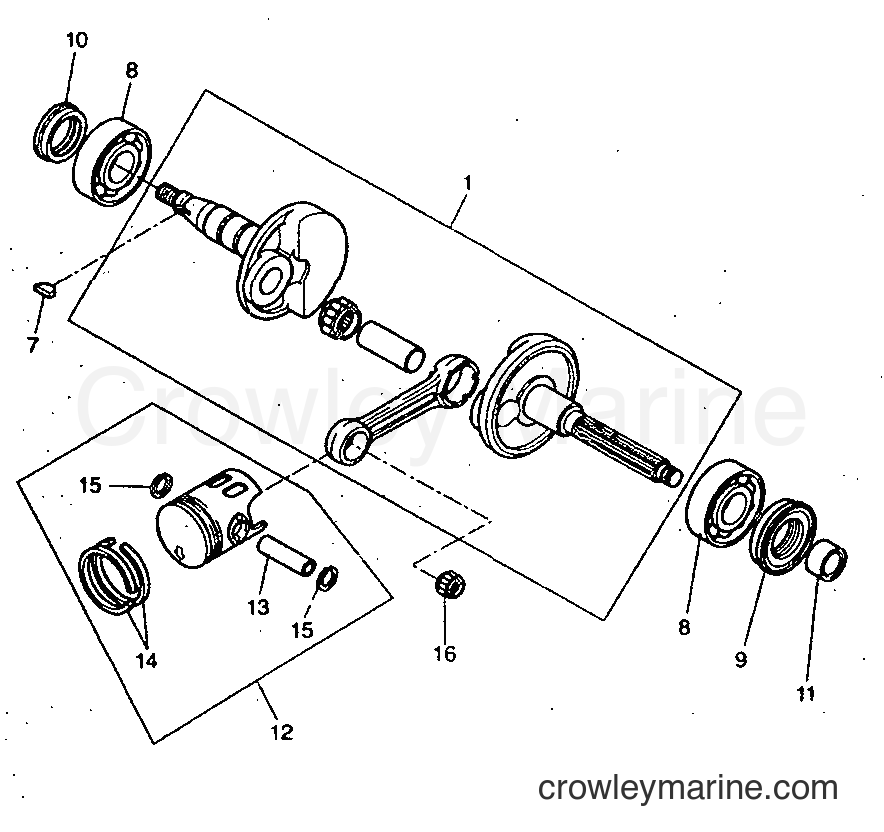 1999 Scooter YH50 - YH50 (5KG1) [010] - CRANKSHAFT & PISTON