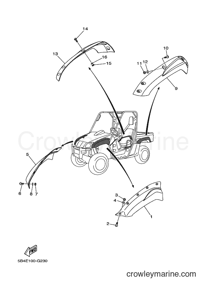 Yamaha Motors YXR700F (42S3) [010] - FENDER