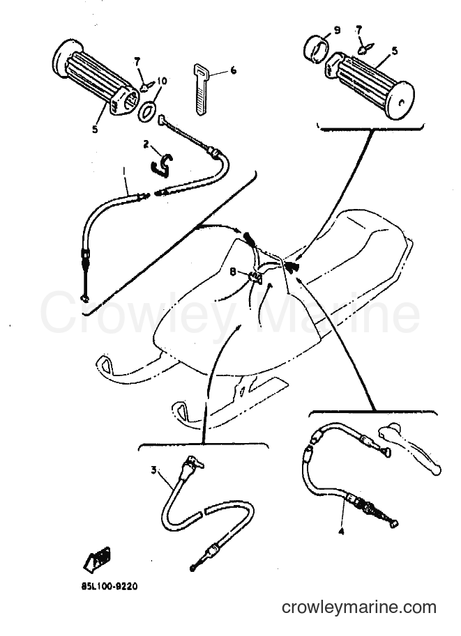 Yamaha Motors CS340E (88E1) [020] - CONTROL CABLE